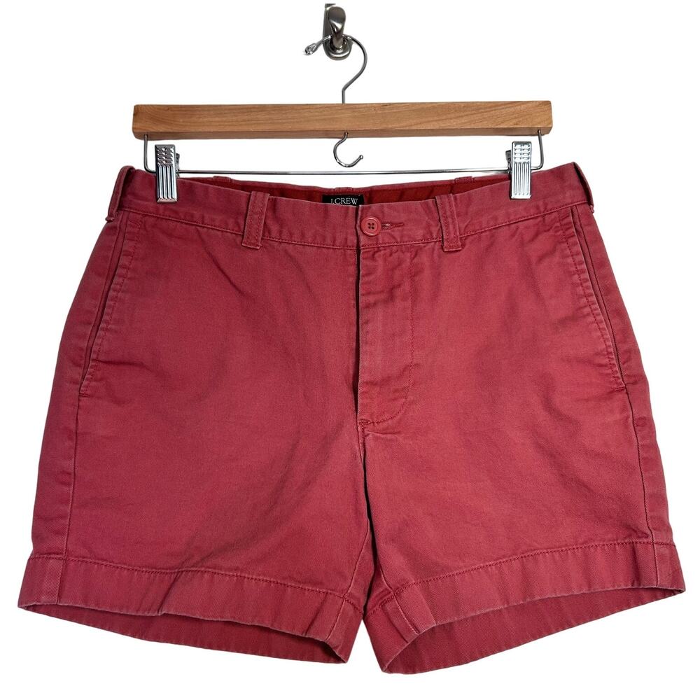 J Crew Shorts Men Size 31W Light Red Flat Front Chino Beach Golf Vacation Summer